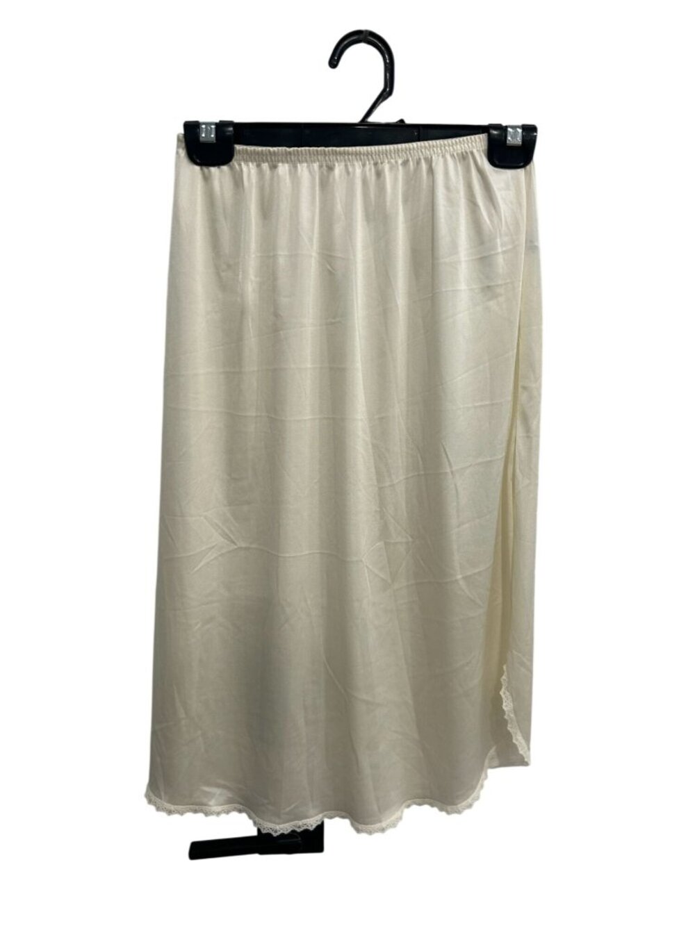 Vanity Fair Small Beige Nylon Half Slip Under Skirt Lace Trim Nostalgia Core